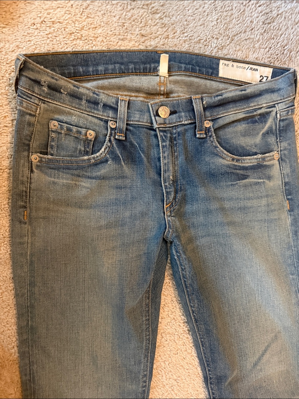 rag & bone Women’s Faded Blue Skinny Jeans size 27